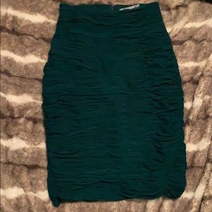 MAAC London Gathered Front Skirt - Forest Green